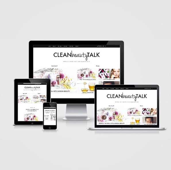clean beauty talk website design