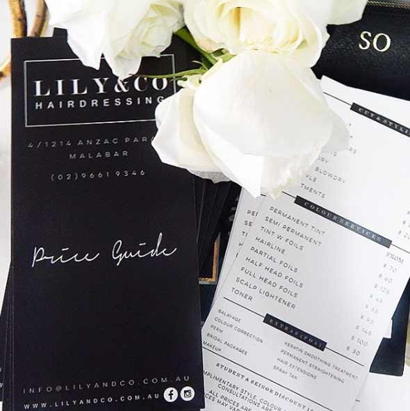 lily and co menu